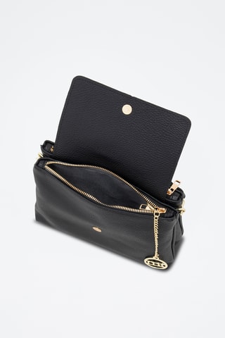 Sac bandoulière en cuir Fonzaso - Noir