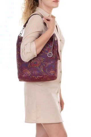 Sac à main en cuir Benaco - Rouge