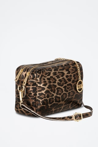 Sac bandoulière en cuir Caltanissetta - Marron