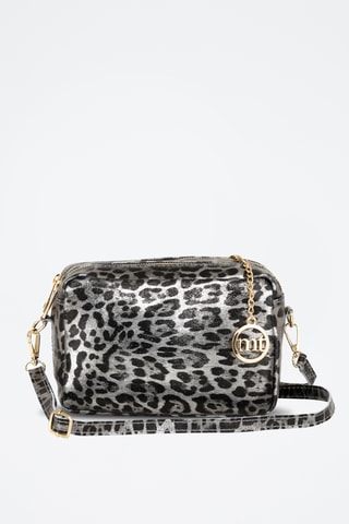 Sac bandoulière en cuir Caltanissetta - Gris