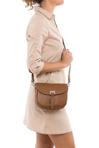 Sac bandoulière en cuir Abano - Marron