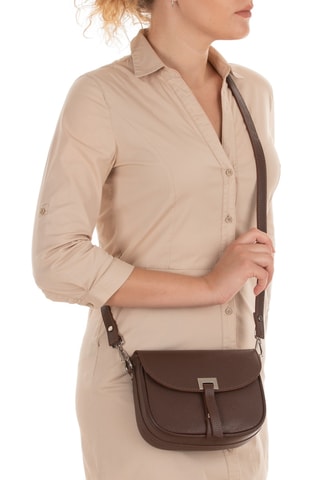 Sac bandoulière en cuir Abano - Marron