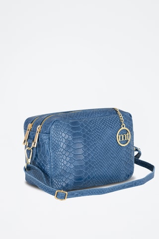 Sac bandoulière en cuir - Bleu