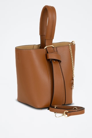 Sac seau et pochette en cuir Inama - Marron