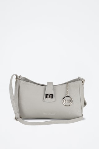 Sac bandoulière en cuir Cuneo - Gris