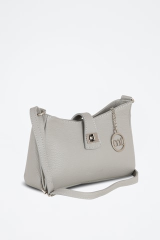 Sac bandoulière en cuir Cuneo - Gris