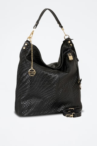 Sac porté épaule en cuir Venosta - Noir