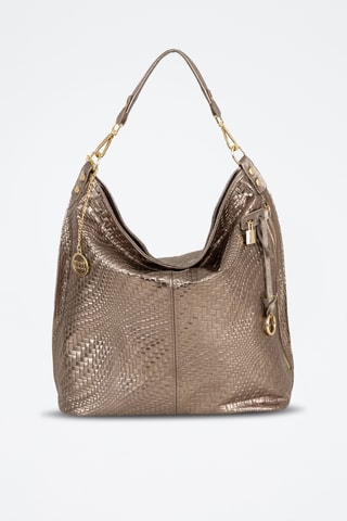 Sac porté épaule en cuir Venosta - Beige