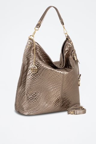 Sac porté épaule en cuir Venosta - Beige