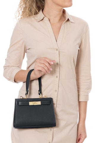 Sac à main en cuir Abano - Noir