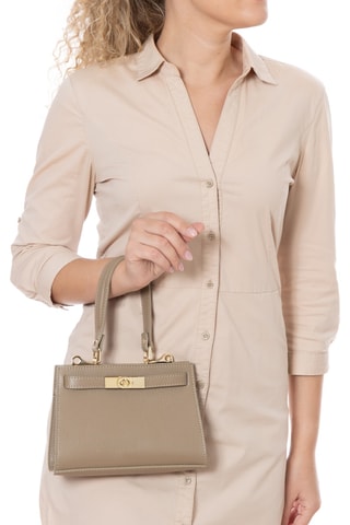 Sac à main en cuir Abano - Taupe