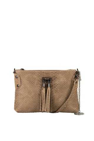 Sac bandoulière en cuir Navigli - Taupe