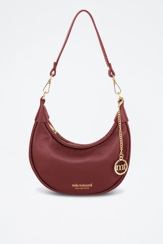 Sac porté épaule en cuir Carabelli - Rouge