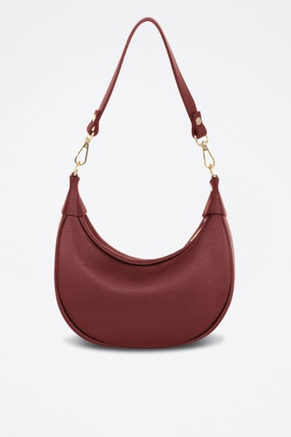 Sac porté épaule en cuir Carabelli - Rouge