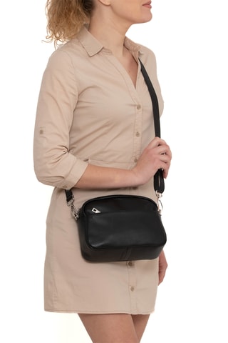 Sac bandoulière en cuir Cascina - Noir