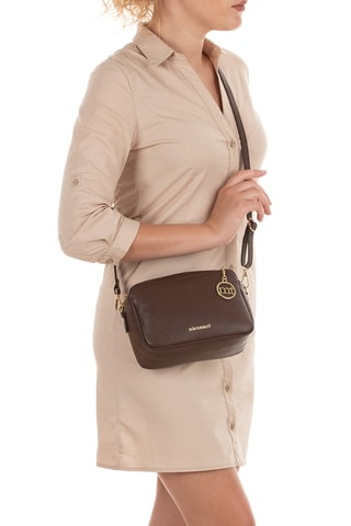 Sac bandoulière en cuir Astolfo - Marron