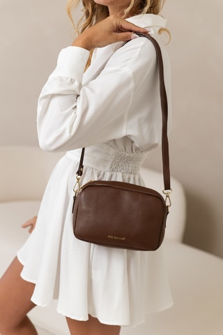 Sac bandoulière en cuir Astolfo - Marron