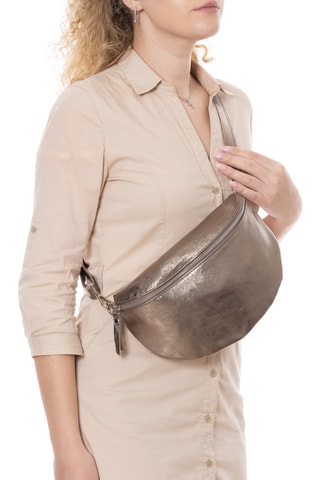 Sac bandoulière en cuir Scaffaiolo - Marron