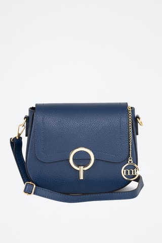 Sac bandoulière en cuir Carracci - Bleu