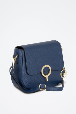 Sac bandoulière en cuir Carracci - Bleu