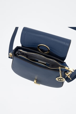 Sac bandoulière en cuir Carracci - Bleu