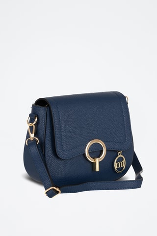 Sac bandoulière en cuir Carracci - Bleu