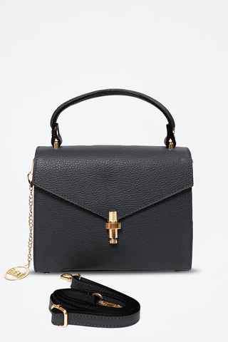 Sac à main en cuir Barzini - Noir