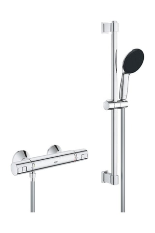 Ensemble mural Thermostatique et barre douche Precision Start