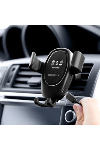 Suporte de carro com carregar a indução integrado Preto