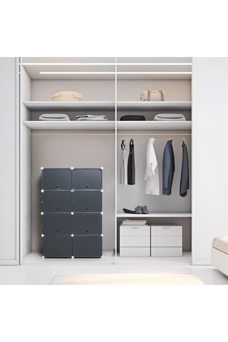 Estante para calçado - 36 pares - Cinzento