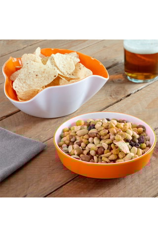 Tigelas para aperitivos 2 em 1 Laranja e branco