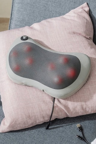 Massajador Shiatsu aquecido para as costas - Cinzento