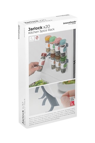 2 organizadores de especiarias adesivos Jarlock - 20,2 x 2,4 x 3,8 cm