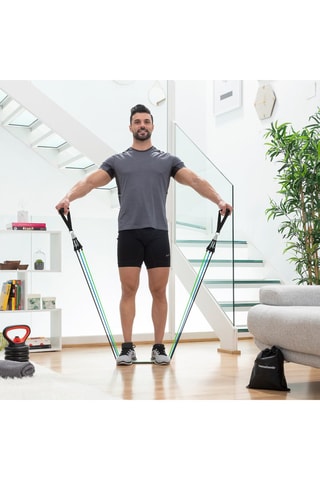 3 faixas de resistência com acessórios