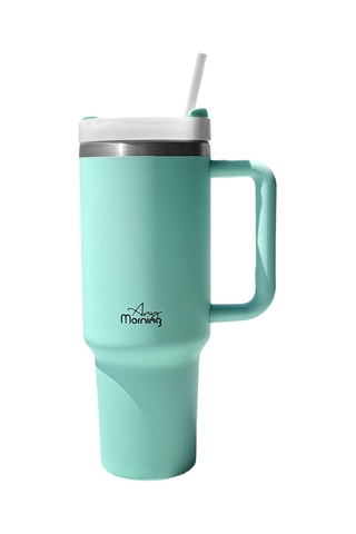 Caneca de viagem em aço inoxidável Any Morning - Turquesa - 1,2 l
