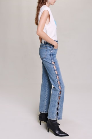 Pull sans manches en laine - Écru