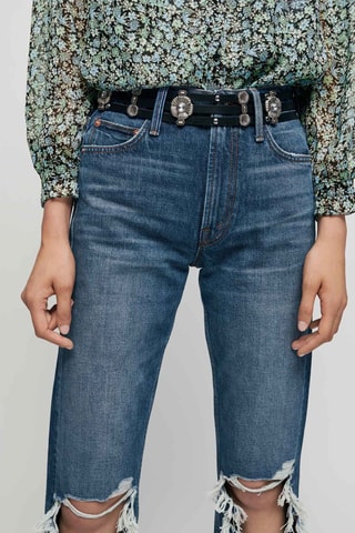 Jean droit en coton biologique Bleu