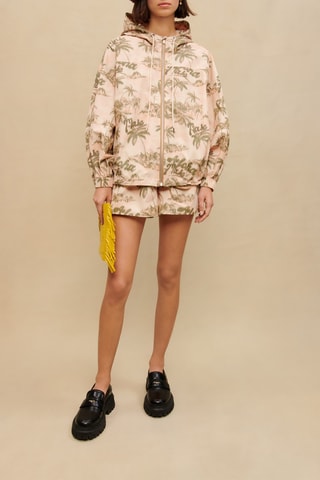 Veste à capuche - Beige et kaki