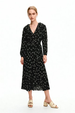 Robe portefeuille - Noir et blanc