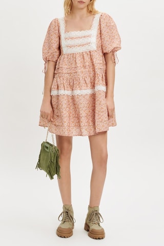 Robe patineuse en lin - Rose