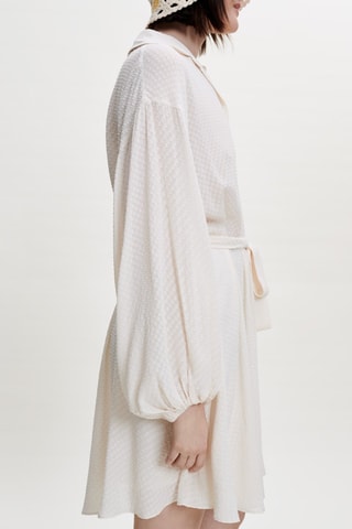 Robe patineuse plumetis - Ecru