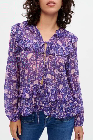 Chemisier volanté - Violet.