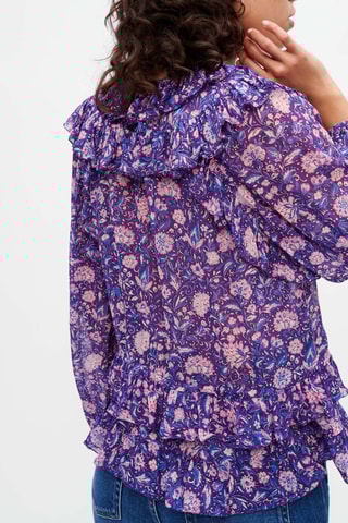 Chemisier volanté - Violet.