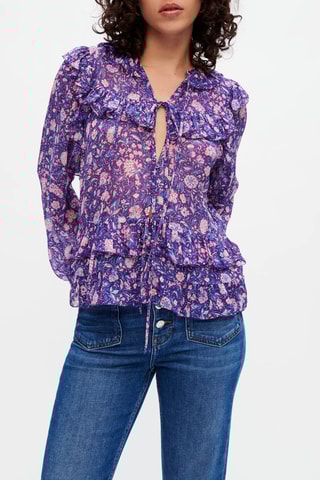 Chemisier volanté - Violet.