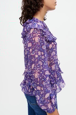 Chemisier volanté - Violet.