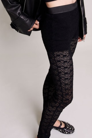 Legging en dentelle - Noir