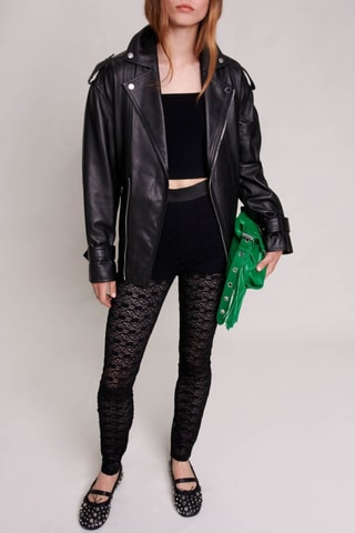 Legging en dentelle - Noir