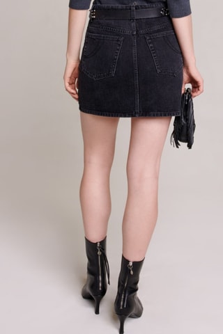 Minijupe en jean - Noir