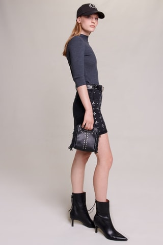 Minijupe en jean - Noir
