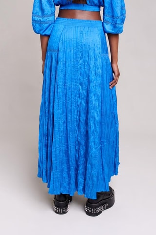 Jupe longue asymétrique - Bleu